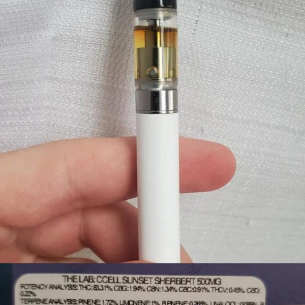 Sunset Sherbert Cannabis Oil Vape Cartridge